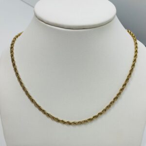 14k yellow gold rope chain 8.40 grams 18"
