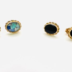 Year End Clearance 14 Karat Gold Natural Gemstones Studs Your Choice $155.00