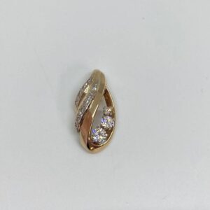 14K Yellow Gold 1ctw Natural Diamonds Pendant