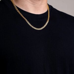 18 Karat High Quality Gold plated Men's Chain 24" Anti-Tarnish