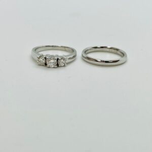 Beautiful Wedding Set in 14K White Gold & 0.45 CTW Natural Diamonds