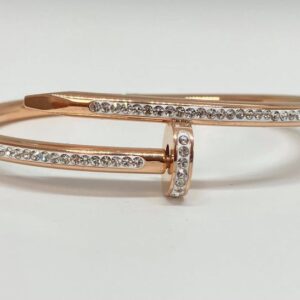 Gorgeous Bangle With Diamonds + FREE Diamond Earrings