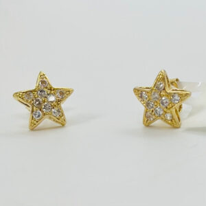 Beautiful 14 Karat Yellow Gold Star Earrings With a Screw-backs
