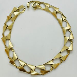 10k Gold Curb Link Men's Bracelet 8.5" 8mm