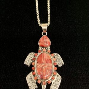 925 Sterling Silver 26" Chain + Turtle Pendant