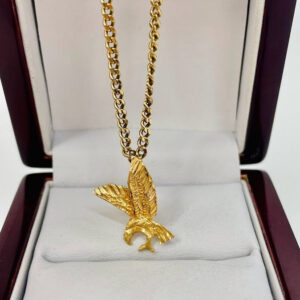 10kt yellow gold chain and pendant