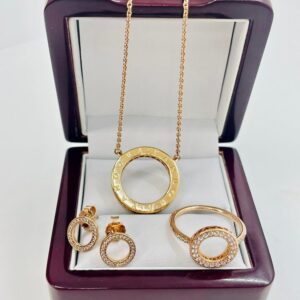Gold Plated Rose Gold , Pandora Circle of Sparkle 4 Pieces Set 50% less than Pandora Price