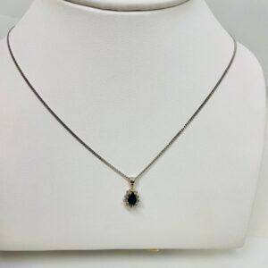 Beautiful 14Karat Natural Sapphires and Diamonds 2Pcs Set