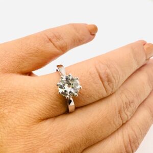 Showcase Sample One Only sells in 14Karat 1.45 Carat Natural Diamond Solitaire
