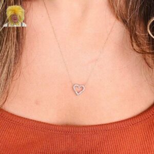 Natural Diamonds Love Heart 0.15CTW + 20" Chain in 10Karat Gold